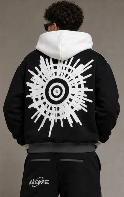 Sweat Atome vu de dos, motif en étoile